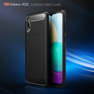Защитный чехол UniCase Carbon для Samsung Galaxy A02 (A022) - Red