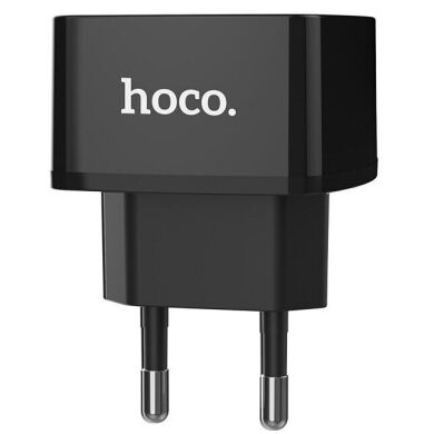 Сетевое зарядное устройство Hoco C70A QC3.0 (1USB, 3A) + кабель MicroUSB - Black