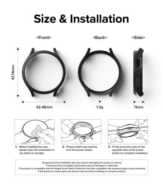 Комплект чехлов (2шт) RINGKE Slim Case для Samsung Galaxy Watch 6 (40mm) - Clear / Black