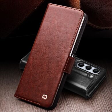 Кожаный чехол QIALINO Wallet Case (FF) для Samsung Galaxy Fold 5 - Dark Brown