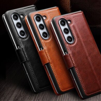 Кожаный чехол QIALINO Wallet Case (FF) для Samsung Galaxy Fold 5 - Black