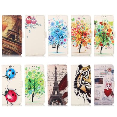 Чехол Deexe Life Style Wallet для Samsung Galaxy M32 (M325) - Eiffel Tower and Maple Leaves