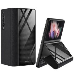 Чехол GKK Fold Hybrid для Samsung Galaxy Fold 3 - Carbon Fiber / Black