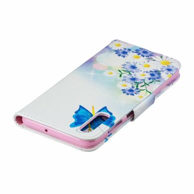Чехол-книжка Deexe Color Wallet для Samsung Galaxy A70 (A705) - Blue Butterflies