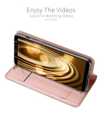 Чехол-книжка DUX DUCIS Skin Pro для Samsung Galaxy A6+ 2018 (A605) - Rose Gold