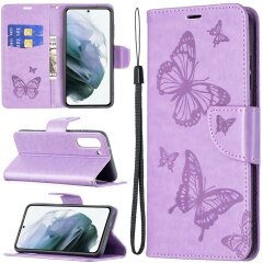 Чохол UniCase Butterfly Pattern для Samsung Galaxy S21 FE (G990) - Purple