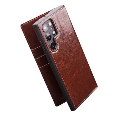 Кожаный чехол QIALINO Classic Case для Samsung Galaxy S22 Ultra (S908) - Brown