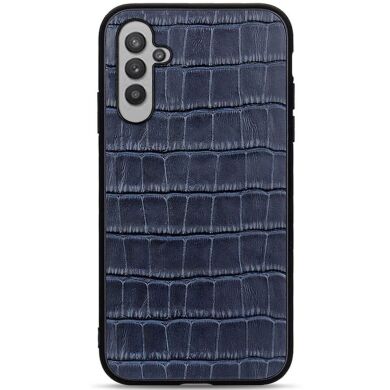 Кожаный чехол UniCase Croco Skin для Samsung Galaxy A24 (A245) - Blue
