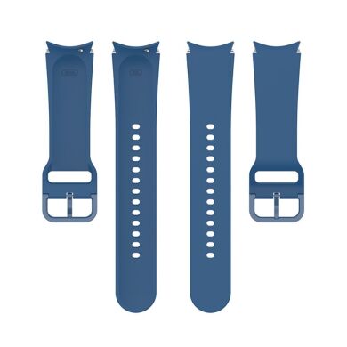 Ремешок Deexe Silicone Watchband для Samsung Galaxy Watch 4 Classic / Watch 4 - Dark Blue