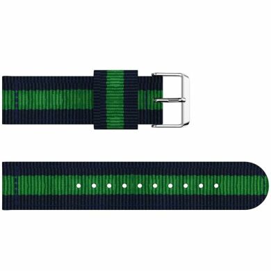 Ремінець UniCase Nylon для годинників з шириною кріплення 20мм - Blue / Green