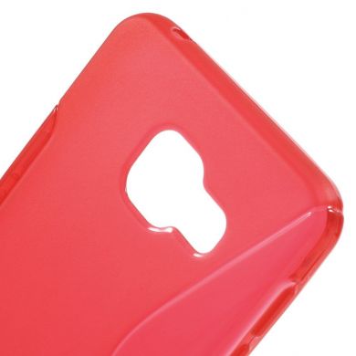 Силиконовая накладка Deexe S Line для Samsung Galaxy A3 (2016) - Red