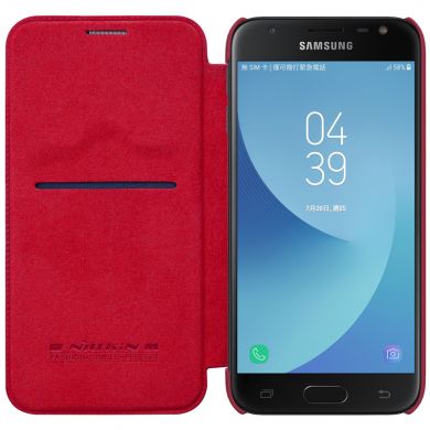 Чехол-книжка NILLKIN Qin Series для Samsung Galaxy J3 2017 (J330) - Red