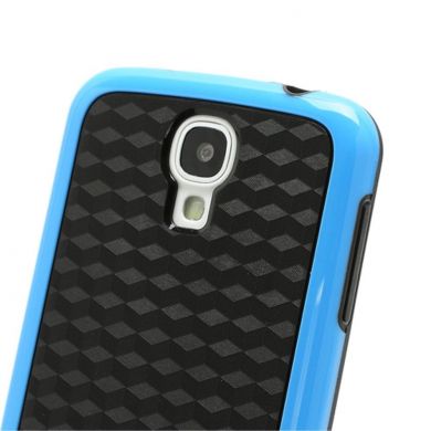 Силиконовая накладка Deexe Cube Pattern для Samsung Galaxy S4 (i9500) - Blue
