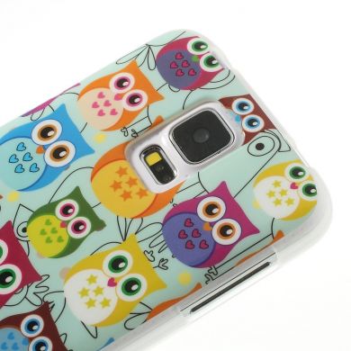 Силиконовая накладка Deexe Owl Series для Samsung Galaxy S5 (G900) - Owl Pattern