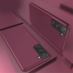 Силиконовый чехол X-LEVEL Matte для Samsung Galaxy S21 (G991) - Wine Red