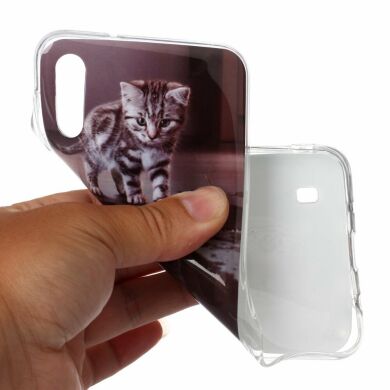 Силиконовый (TPU) чехол Deexe Life Style для Samsung Galaxy M10 (M105) / A10 (A105) - Cat and Reflection in Water