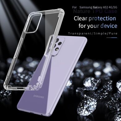 Силиконовый (TPU) чехол NILLKIN Nature Max для Samsung Galaxy A52 (A525) / A52s (A528) - Transparent