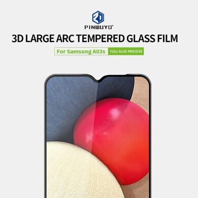 Защитное стекло PINWUYO Full Glue Cover для Samsung Galaxy A03s (A037) - Black