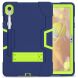 Защитный чехол Deexe Color Kickstand для Samsung Galaxy Tab S9 / S9 FE (X710/716/510) - Navy Blue / Yellow Green. Фото 1 из 12