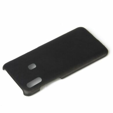 Защитный чехол Deexe Leather Back Cover для Samsung Galaxy A30 (A305) / A20 (A205) - Black