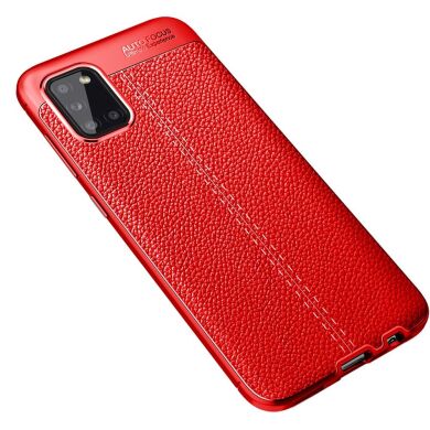Защитный чехол Deexe Leather Cover для Samsung Galaxy A02s (A025) - Red