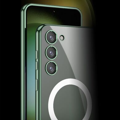 Защитный чехол GKK Space Frame MagSafe для Samsung Galaxy S23 Plus (S916) - Midnight Green