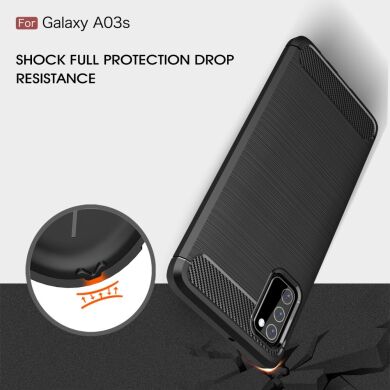 Защитный чехол UniCase Carbon для Samsung Galaxy A03s (A037) - Red