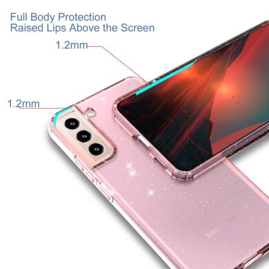 Защитный чехол UniCase Glitter Series для Samsung Galaxy S22 Plus - Transparent Black