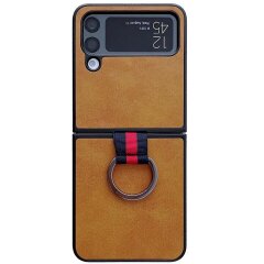 Захисний чохол Deexe Vintage Case для Samsung Galaxy Flip 4 - Brown