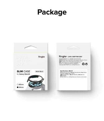 Комплект чохлів (2шт) RINGKE Slim Case для Samsung Galaxy Watch 6 (44mm) - Clear / Black