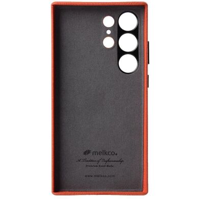 Кожаный чехол MELKCO Classic Case для Samsung Galaxy S24 Ultra (S928) - Orange