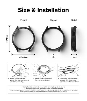 Комплект чехлов (2шт) RINGKE Slim Case для Samsung Galaxy Watch 6 (44mm) - Clear / Black