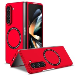 Пластиковый чехол Deexe Magnetic Shell для Samsung Galaxy Fold 5 - Red