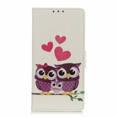 Чехол Deexe Life Style Wallet для Samsung Galaxy A10s (A107) - Owls and Hearts