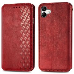 Чохол Deexe Rhombus Wallet для Samsung Galaxy A04 (A045) - Red