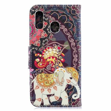 Чехол-книжка Deexe Color Wallet для Samsung Galaxy A30 (A305) / A20 (A205) - Flower and Elephant