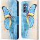 Чехол-книжка Deexe Color Wallet для Samsung Galaxy M52 (M526) - Blue Butterfly. Фото 1 из 6