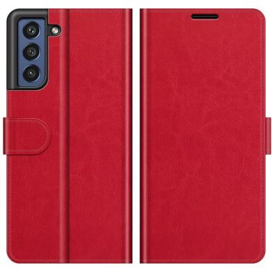 Чехол-книжка Deexe Wallet Style для Samsung Galaxy S21 FE (G990) - Red