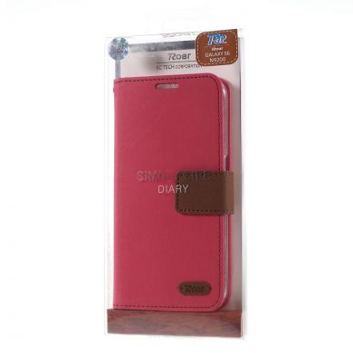 Чехол-книжка ROAR KOREA Cloth Texture для Samsung Galaxy S6 (G920) - Magenta