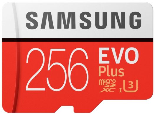 Карта памяти MicroSD Samsung 256GB 10 class EVO PLUS UHS-I + адаптер (MB-MC256HA/RU)