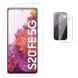 Комплект защитных стекол (на экран и камеру) Deexe 2.5D Arc Edge для Samsung Galaxy S20 FE (G780). Фото 1 из 7
