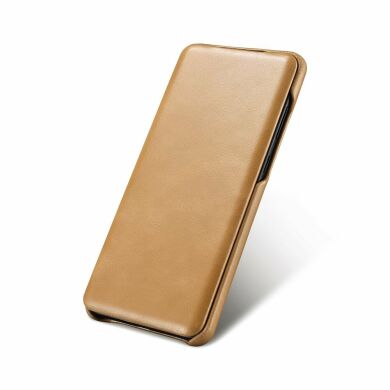 Кожаный чехол ICARER Slim Flip для Samsung Galaxy S20 Plus (G985) - Khaki