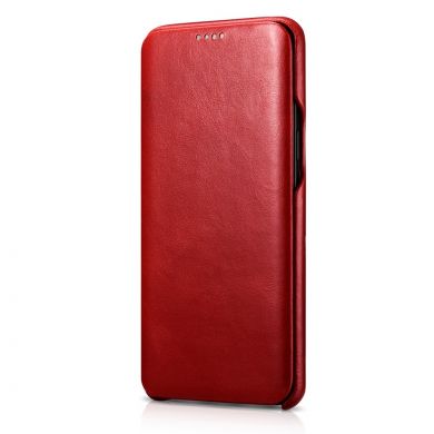 Кожаный чехол-книжка ICARER Slim Flip для Samsung Galaxy S9 (G960) - Red