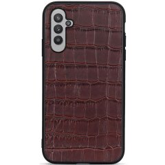 Кожаный чехол UniCase Croco Skin для Samsung Galaxy A24 (A245) - Brown