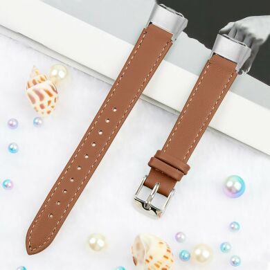 Ремешок Deexe Leather Strap для Samsung Galaxy Fit (SM-R370) - Brown