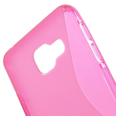 Силиконовая накладка Deexe S Line для Samsung Galaxy A3 (2016) - Pink