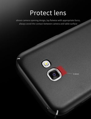 Пластиковый чехол LENUO Silky Touch для Samsung Galaxy A7 2017 (A720) - Black