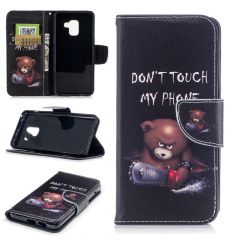 Чехол-книжка Deexe Color Wallet для Samsung Galaxy A8 2018 (A530) - Don't Touch My Phone
