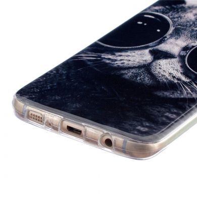 Силиконовая накладка Deexe Life Style для Samsung Galaxy S7 edge (G935) - Cool Cat