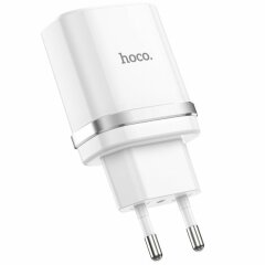 Мережевий зарядний пристрій Hoco C12Q Smart QC3.0 (3A) - White
